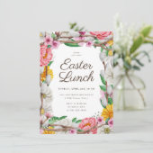 Invitation Pâques Fleurs de Printemps (Debout devant)