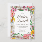 Invitation Pâques Fleurs de Printemps (Devant)