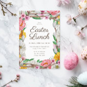 Invitation Pâques Fleurs de Printemps
