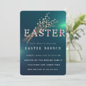 Invitation Pâques Fleurs mignonnes (Debout devant)