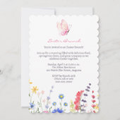 Invitation Pâques Floral Rustique (Dos)