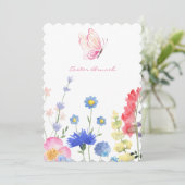 Invitation Pâques Floral Rustique (Debout devant)