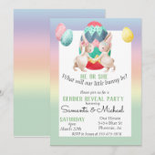 Invitation Pâques Genre Bébé Révélation Fête Printemps Bunny (Devant / Derrière)
