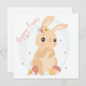 Invitation Pâques mignonnes (Devant / Derrière)