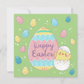 Invitation Pâques mignonnes (Devant)