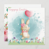 Invitation Pâques mignonnes (Devant / Derrière)