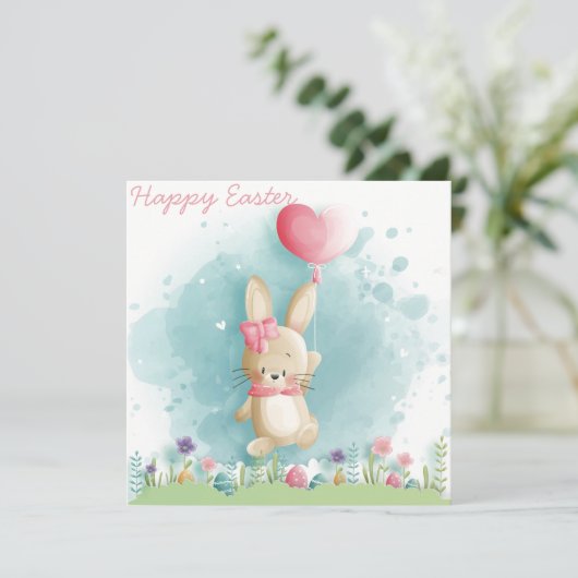 Invitation Pâques mignonnes (Debout devant)