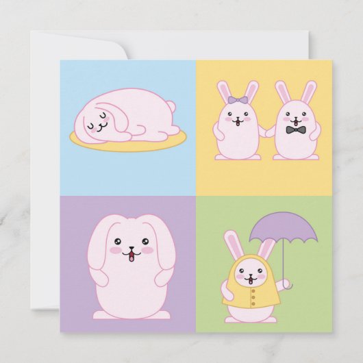 Invitation Pâques mignonnes (Dos)