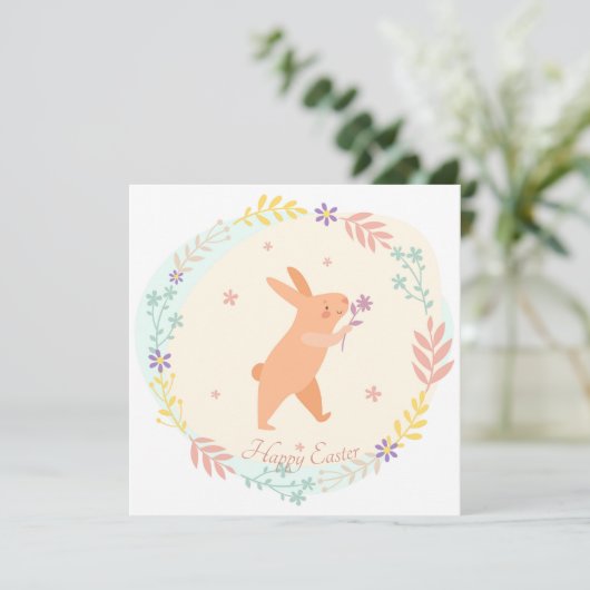 Invitation Pâques mignonnes (Debout devant)