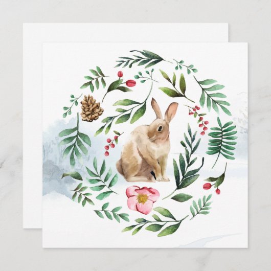 Invitation Pâques mignonnes (Devant / Derrière)