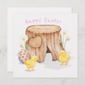 Invitation Pâques mignonnes (Devant / Derrière)