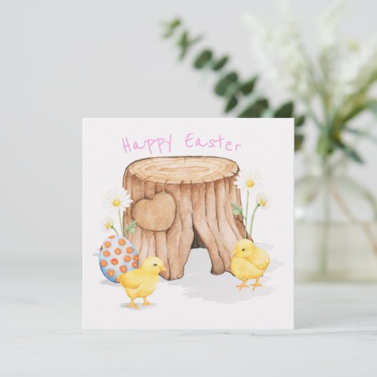 Invitation Pâques mignonnes (Debout devant)