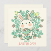 Invitation Pâques mignonnes (Devant / Derrière)