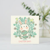 Invitation Pâques mignonnes (Debout devant)