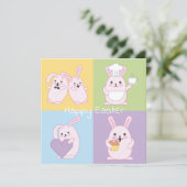 Invitation Pâques mignonnes (Debout devant)