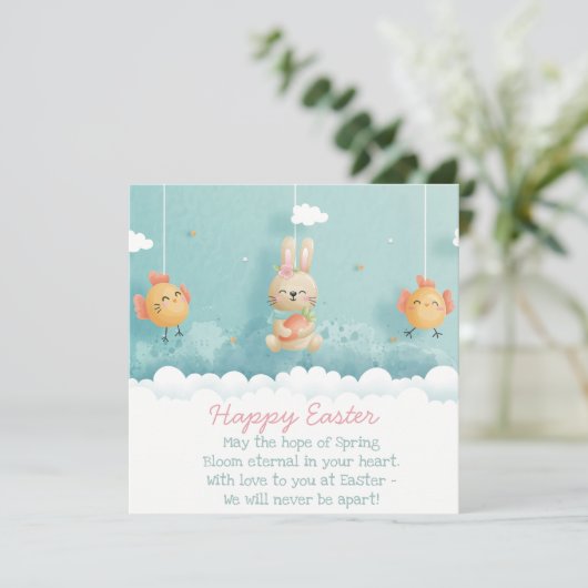 Invitation Pâques mignonnes (Debout devant)