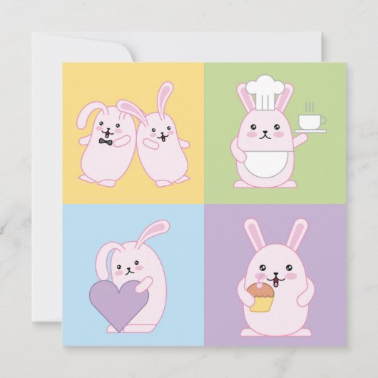 Invitation Pâques mignonnes (Dos)