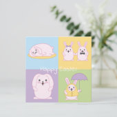 Invitation Pâques mignonnes (Debout devant)