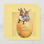 Invitation Pâques mignonnes (Devant / Derrière)