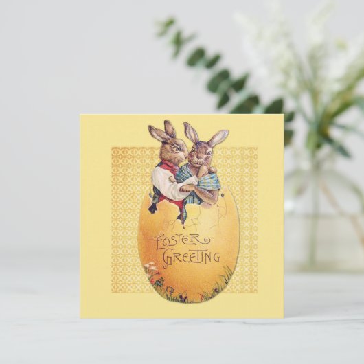 Invitation Pâques mignonnes (Debout devant)