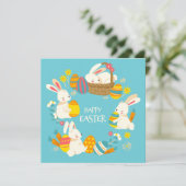 Invitation Pâques mignonnes (Debout devant)