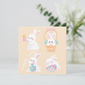 Invitation Pâques mignonnes (Debout devant)