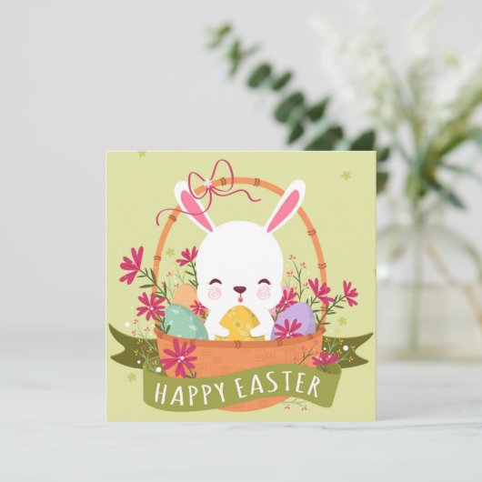 Invitation Pâques mignonnes (Debout devant)