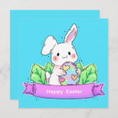 Invitation Pâques mignonnes (Devant / Derrière)