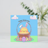 Invitation Pâques mignonnes (Debout devant)