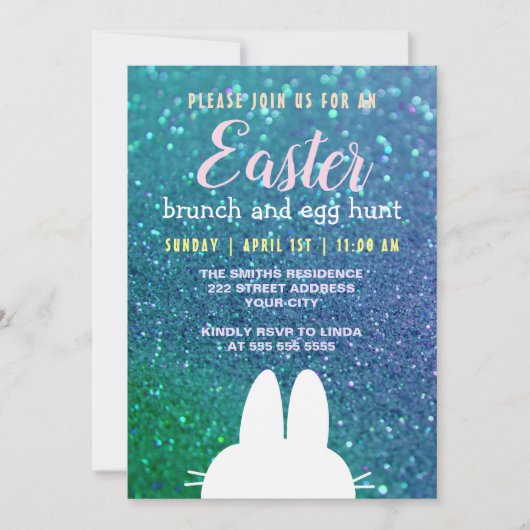 Invitation Pâques moderne (Devant)