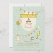 Invitation Pâques Potluck Oeuf chasse fête (Devant)