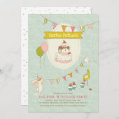 Invitation Pâques Potluck Oeuf chasse fête (Devant / Derrière)