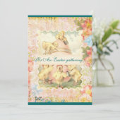 Invitation Pâques recueillant l'invitation (Debout devant)