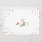Invitation Pâques rose un lapin premier anniversaire photo (Dos)