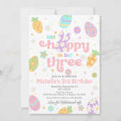 Invitation Pâques si espéré d'être trois Anniversaire (Devant)