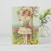 Invitation Pâques Vintages (Debout devant)