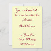 Invitation Pâques Vintages (Dos)
