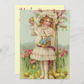 Invitation Pâques Vintages (Devant / Derrière)