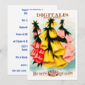 Invitation Paquet assorti de graine de digitale de digitale (Devant / Derrière)