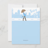 Invitation Paquet bleu d'invitation de baby shower de joie (Dos)