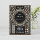 Invitation Par Africain Ghana Brown traditionnel Nigeria Mari (Debout devant)