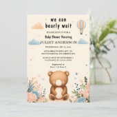 Invitation Par Animal Cub Boho Nous Pouvons Bearly Wait Baby  (Debout devant)
