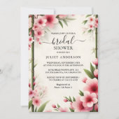 Invitation Par Bamboo Rose Sakura Cherry Blossom Fête des mar (Devant)