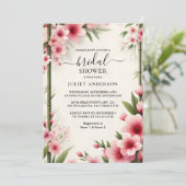 Invitation Par Bamboo Rose Sakura Cherry Blossom Fête des mar (Debout devant)