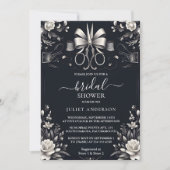 Invitation Par Banners Bows Satin Ribbon Fête des mariées de  (Devant)