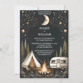 Invitation Par Cabine Forest Wood Sky Tree Camping Mariage (Devant)