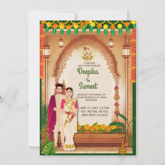 Invitation par carte mariage