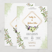 invitation par carte mariage, personnaliser (Devant / Derrière)