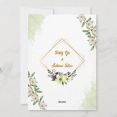 invitation par carte mariage, personnaliser (Dos)