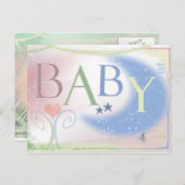 invitation par carte postale baby shower (Devant / Derrière)